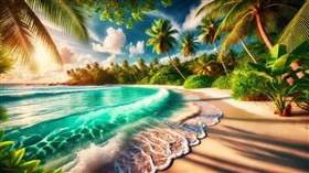 4K Tropical Beach Waves