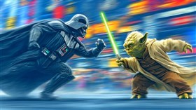 4K Yoda vs. Vader