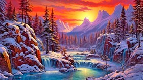 4K Winter Sunset
