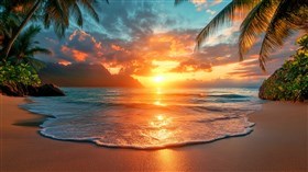 4K Sunset Beach