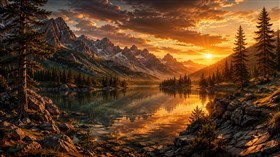 4K Lake Sunset