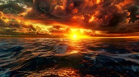 4K Sea Sundown
